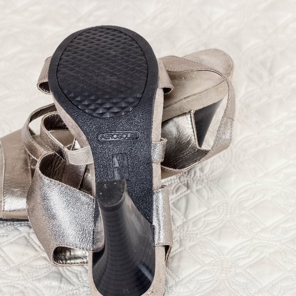 New Aerosols metallic strappy heels - 10 - Picture 2 of 6